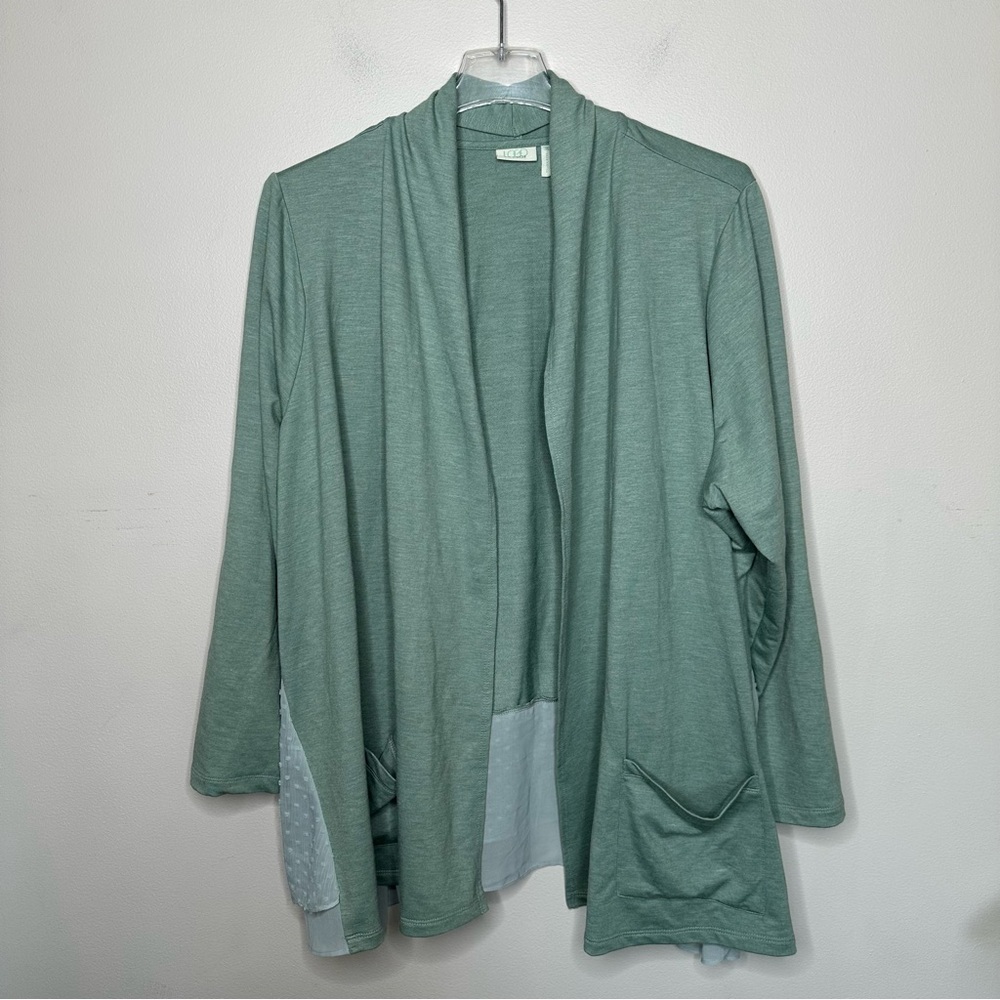 LOGO Lounge Lori Goldstein Open Cardigan
